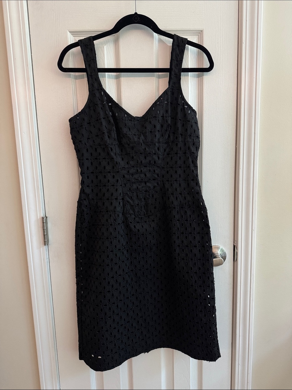 NOVIELLO BLOOM Vintage Black Eyelet Cocktail Dress Size 10